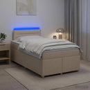 Boxmadras med topmadras Cremefarvet 120 x 190 cm Stof