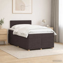 Boxmadras med topmadras Mørk Brun 120 x 190 cm Stof