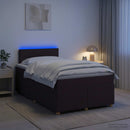 Boxmadras med topmadras Mørk Brun 120 x 190 cm Stof