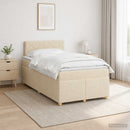 Boxmadras med topmadras Cremefarvet 120 x 200 cm Stof