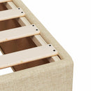 Boxmadras med topmadras Cremefarvet 140 x 200 cm Stof