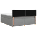 Boxmadras med topmadras Lysegrå 140 x 200 cm Stof