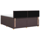 Boxmadras med topmadras Mørk Brun 160 x 200 cm Stof