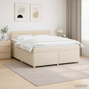 Boxmadras med topmadras Cremefarvet 140 x 190 cm Stof