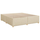 Boxmadras med topmadras Cremefarvet 180 x 200 cm Stof