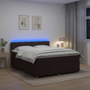 Boxmadras med topmadras Mørk Brun 140 x 190 cm Stof