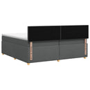 Boxmadras med topmadras Mørkegrå 200 x 200 cm Stof