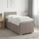 Boxmadras med topmadras Gråbrun 100 x 200 cm Stof