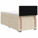 Boxmadras med topmadras Cremefarvet 80 x 200 cm Stof