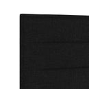 Boxmadras med topmadras med hovedgærde Sort 90 x 190 cm Stof