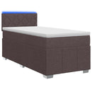 Boxmadras med topmadras Mørk Brun 90 x 200 cm Stof