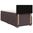 Boxmadras med topmadras Mørk Brun 100 x 200 cm Stof