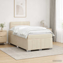 Boxmadras med topmadras Cremefarvet 120 x 200 cm Stof