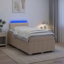 Boxmadras med topmadras Cremefarvet 120 x 200 cm Stof