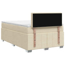 Boxmadras med topmadras Cremefarvet 120 x 190 cm Stof