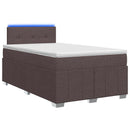 Boxmadras med topmadras Mørk Brun 120 x 190 cm Stof
