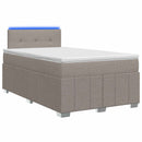 Boxmadras med topmadras Gråbrun 120 x 190 cm Stof
