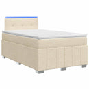Boxmadras med topmadras Cremefarvet 120 x 190 cm Stof