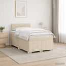 Boxmadras med topmadras Cremefarvet 120 x 200 cm Stof