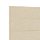 Boxmadras med topmadras Cremefarvet 120 x 200 cm Stof