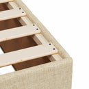 Boxmadras med topmadras Cremefarvet 120 x 200 cm Stof