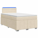 Boxmadras med topmadras Cremefarvet 120 x 200 cm Stof