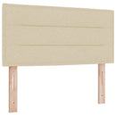 Boxmadras med topmadras Cremefarvet 120 x 200 cm Stof