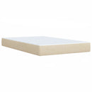 Boxmadras med topmadras Cremefarvet 120 x 200 cm Stof