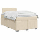 Boxmadras med topmadras Cremefarvet 120 x 200 cm Stof
