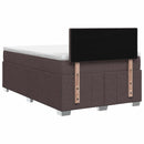 Boxmadras med topmadras Mørk Brun 120 x 200 cm Stof