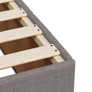 Boxmadras med topmadras Gråbrun 120 x 200 cm Stof