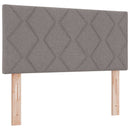 Boxmadras med topmadras Gråbrun 120 x 200 cm Stof
