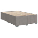 Boxmadras med topmadras Gråbrun 120 x 200 cm Stof