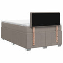 Boxmadras med topmadras Gråbrun 120 x 200 cm Stof