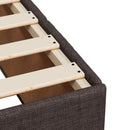 Boxmadras med topmadras Mørk Brun 160 x 200 cm Stof