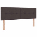 Boxmadras med topmadras Mørk Brun 160 x 200 cm Stof