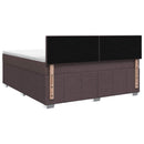 Boxmadras med topmadras Mørk Brun 160 x 200 cm Stof