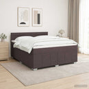 Boxmadras med topmadras Mørk Brun 160 x 200 cm Stof