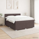 Boxmadras med topmadras Mørk Brun 160 x 200 cm Stof