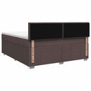 Boxmadras med topmadras Mørk Brun 180 x 200 cm Stof