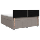 Boxmadras med topmadras Gråbrun 180 x 200 cm Stof
