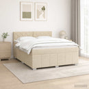 Boxmadras med topmadras Cremefarvet 140 x 200 cm Stof