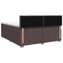 Boxmadras med topmadras Mørk Brun 200 x 200 cm Stof