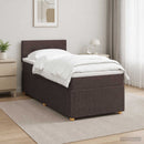 Boxmadras med topmadras Mørk Brun 90 x 200 cm Stof