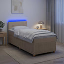Boxmadras med topmadras Cremefarvet 90 x 200 cm Stof