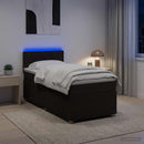 Boxmadras med topmadras Mørk Brun 90 x 200 cm Stof
