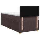 Boxmadras med topmadras Mørk Brun 80 x 200 cm Stof