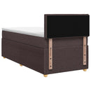 Boxmadras med topmadras Mørk Brun 90 x 190 cm Stof