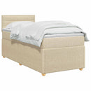 Boxmadras med topmadras Cremefarvet 100 x 200 cm Stof