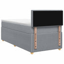 Boxmadras med topmadras Lysegrå 100 x 200 cm Stof